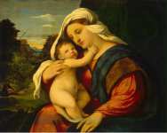 Palma il Vecchio Jacopo Jacopo Nigreti Madonna and Child  - Hermitage